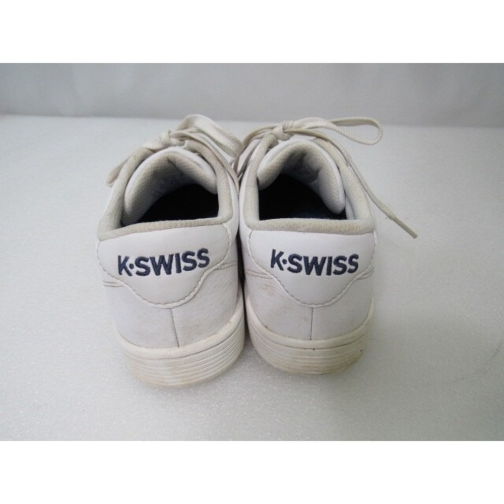 K-Swiss Youth White/Red/Black Leather Sneakers 93615 199-M Low Size-8.5 US - Picture 10 of 12